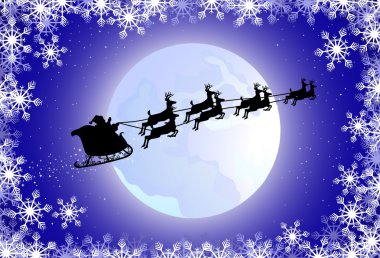 Santa's sleigh clipart