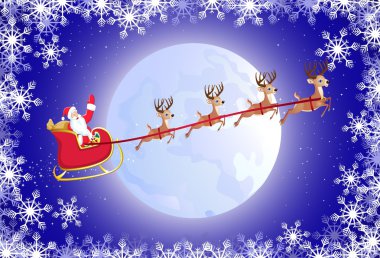 Santa's sleigh clipart