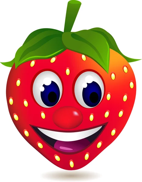 Personnage de dessin animé fraise — Image vectorielle