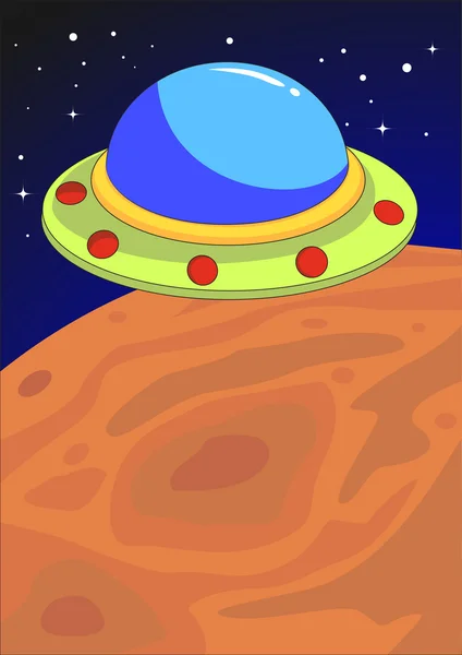Alien ruimteschip — Stockvector
