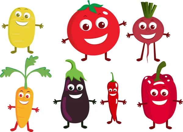 Légumes personnage de dessin animé — Image vectorielle