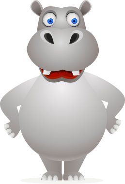 Hippo cartoon clipart