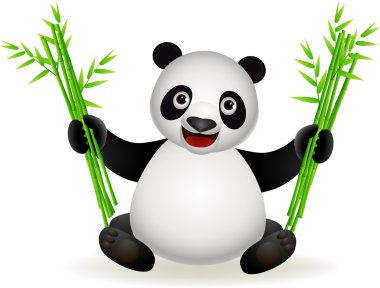 Panda cartoon clipart