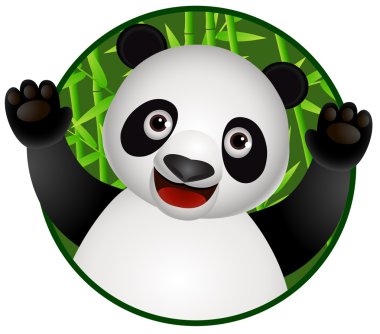 Panda cartoon clipart