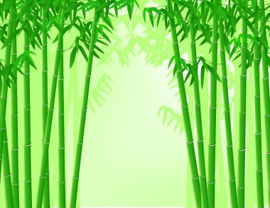 Bamboo tree background clipart