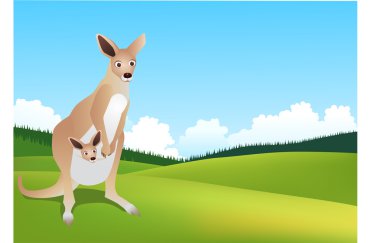 Kangaroo Australia clipart