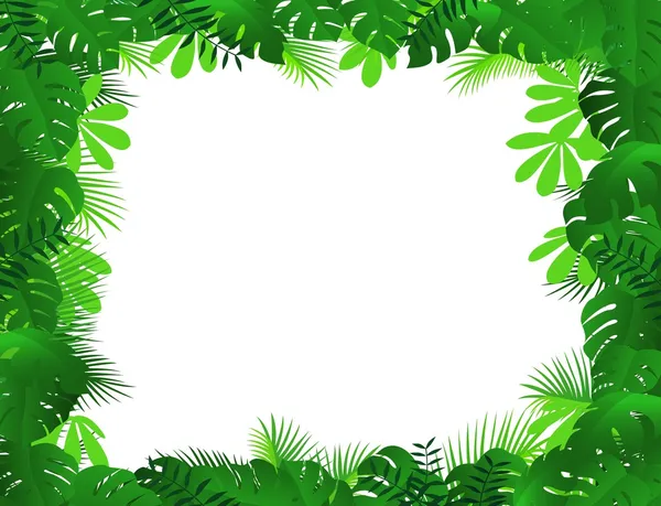 Fondo forestal tropical — Vector de stock