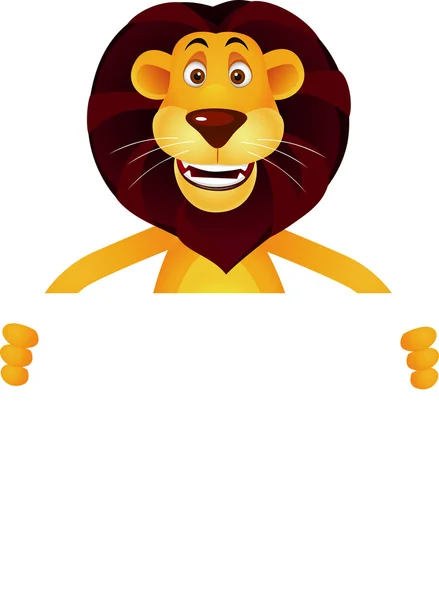 ライオンと空白記号 — ストックベクタ