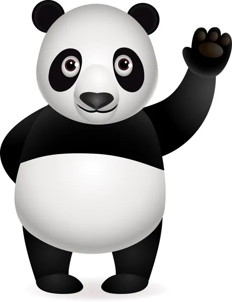 可爱的熊猫卡通 — 图库矢量图片