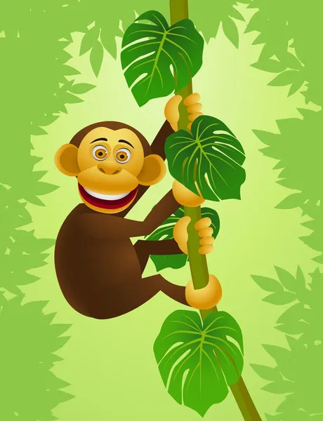 チンパンジーの漫画 — ストックベクタ