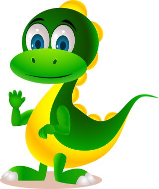 Cute dinosaur cartoon clipart