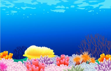 Sea life background clipart