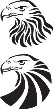 Eagle head tattoo art clipart