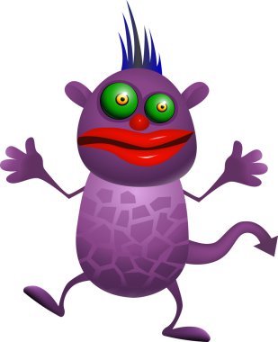 Purple monster clipart