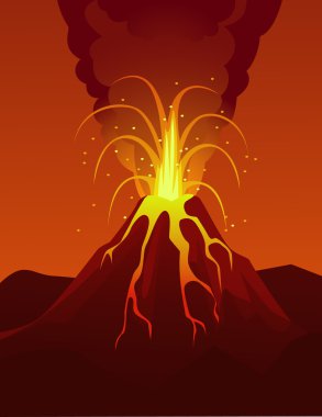 Volcano eruption clipart