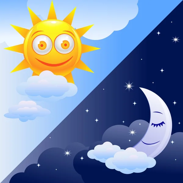 Symbole jour et nuit — Image vectorielle