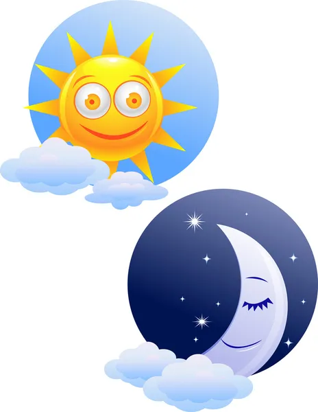 Day and night symbol — Stock Vector