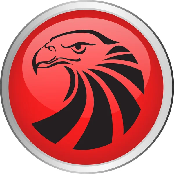Ilustración vectorial del botón águila — Vector de stock