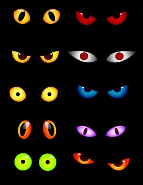 Eyes collection clipart