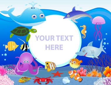 Sea life cartoon clipart