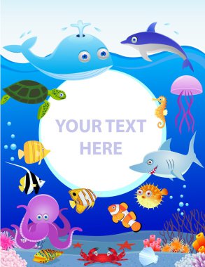 Sea life cartoon clipart