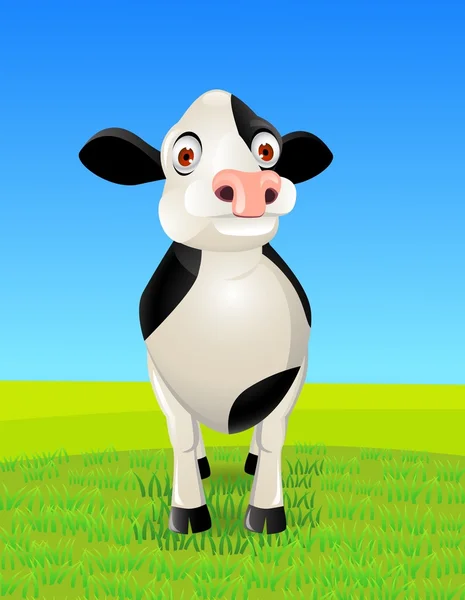 Desenhos animados de vaca bonito — Vetor de Stock