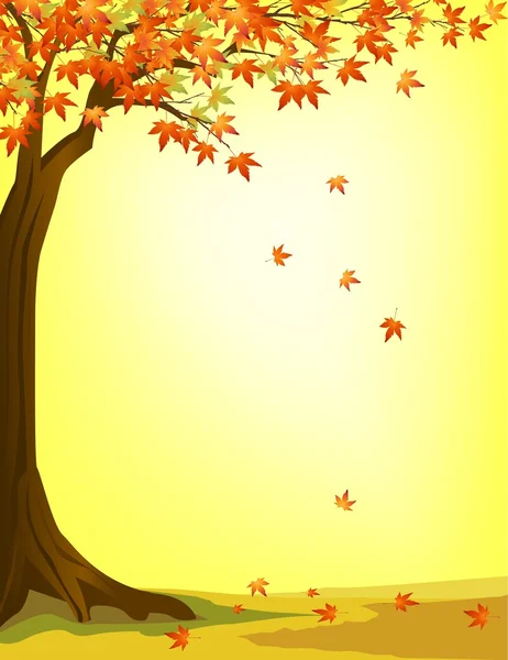Sonbahar ağacı arkaplanı — Stok Vektör