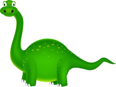 Green dinosaur cartoon clipart