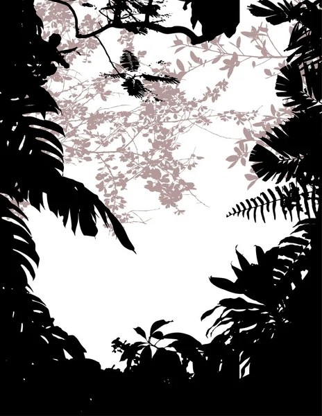 Natuur bos silhouet — Stockvector