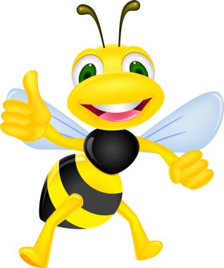 Happy bee clipart