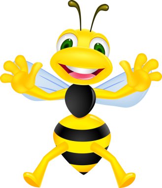 Happy bee clipart