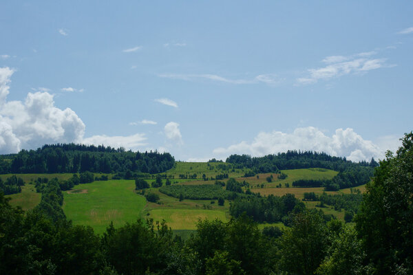 Landscape with hills, Poland