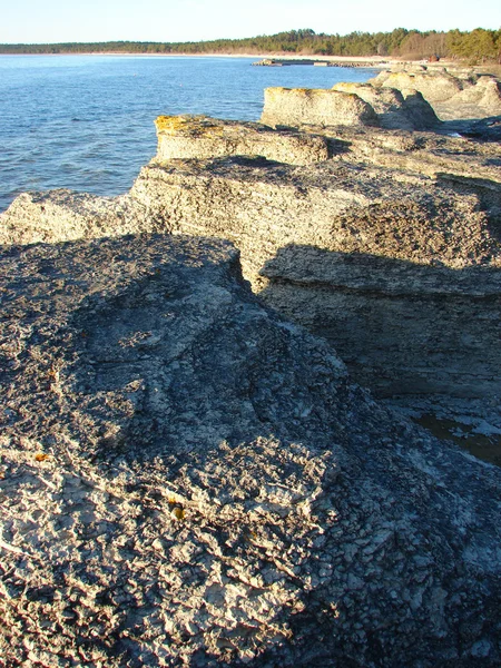 Orilla rocosa del mar en verano —  Fotos de Stock
