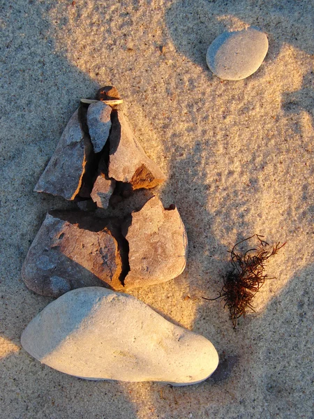 沙子里的石头 — 图库照片