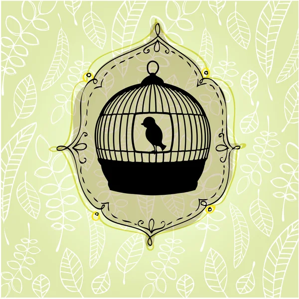 stock image Elegant nature background with birdcage