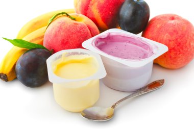 Fruit yogurts clipart