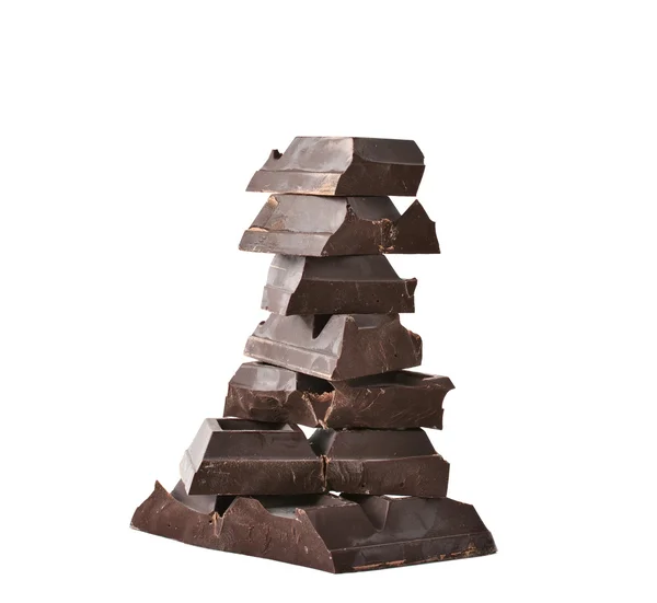 Stapel schwarzer Schokolade — Stockfoto