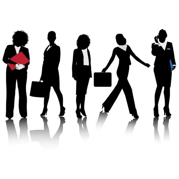 Επιχειρήσεων γυναικών silhouettes.vector — Διανυσματικό Αρχείο