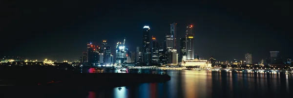 Singapur noční světla — Stock fotografie
