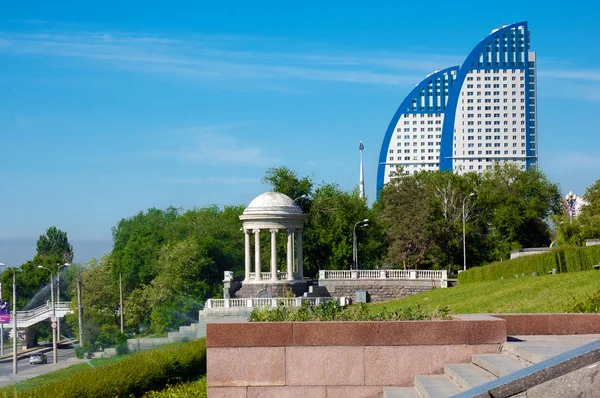 Embankment de Volgograd Fotos De Bancos De Imagens