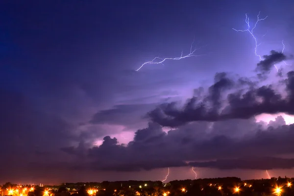 Stock image Lightning in the night