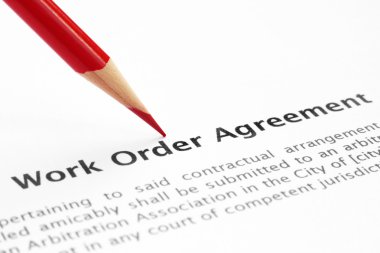 Work order agreement clipart