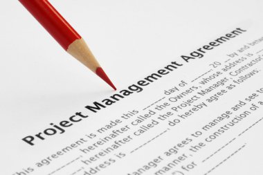 Project manager agreement clipart