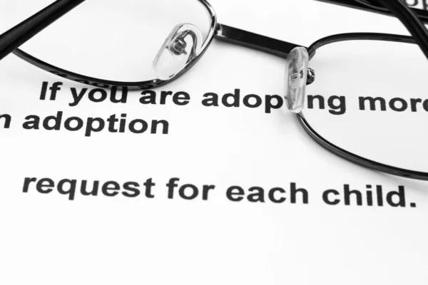 Adoption agreement — Stock Photo, Image