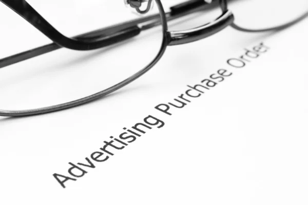 Advertising purchase order — Stock Photo, Image
