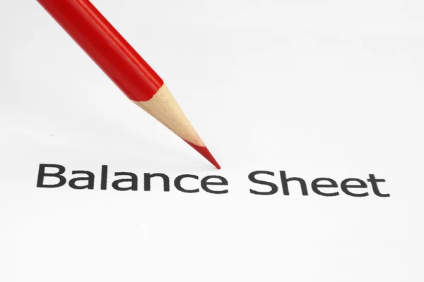 Balance sheet — Stock Photo, Image