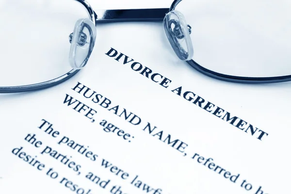 Skilsmässa avtal — Stockfoto