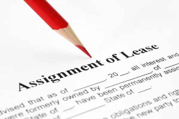 Assignment of lease — Stock Photo, Image