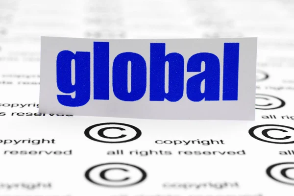 Глобальное авторское право — стоковое фото