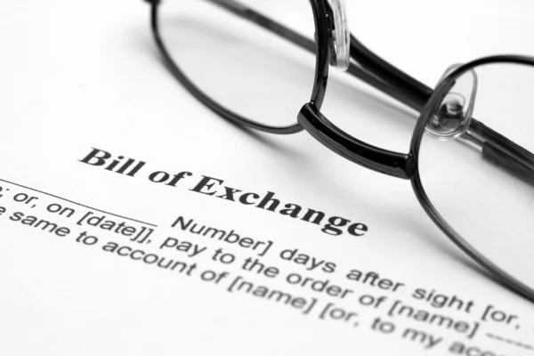 Bill of exchange — Stock Photo, Image